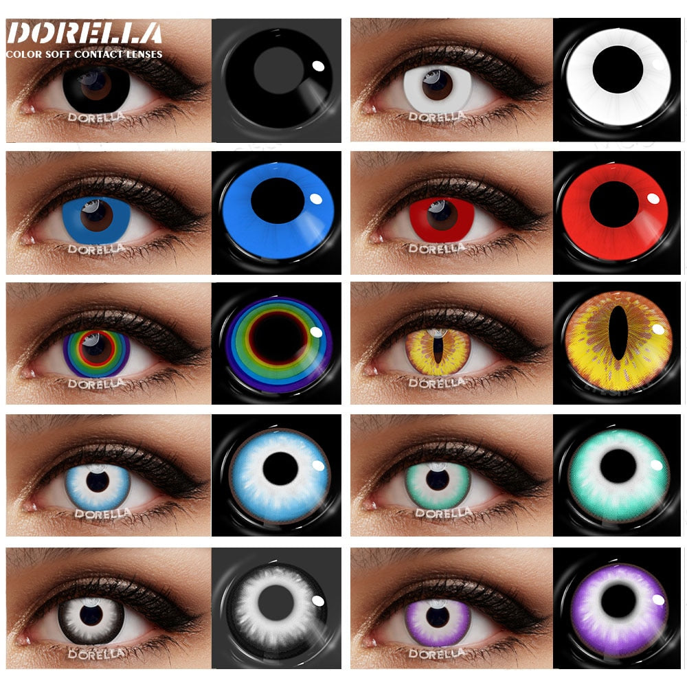 2pcs Dual Colored Contact Lenses