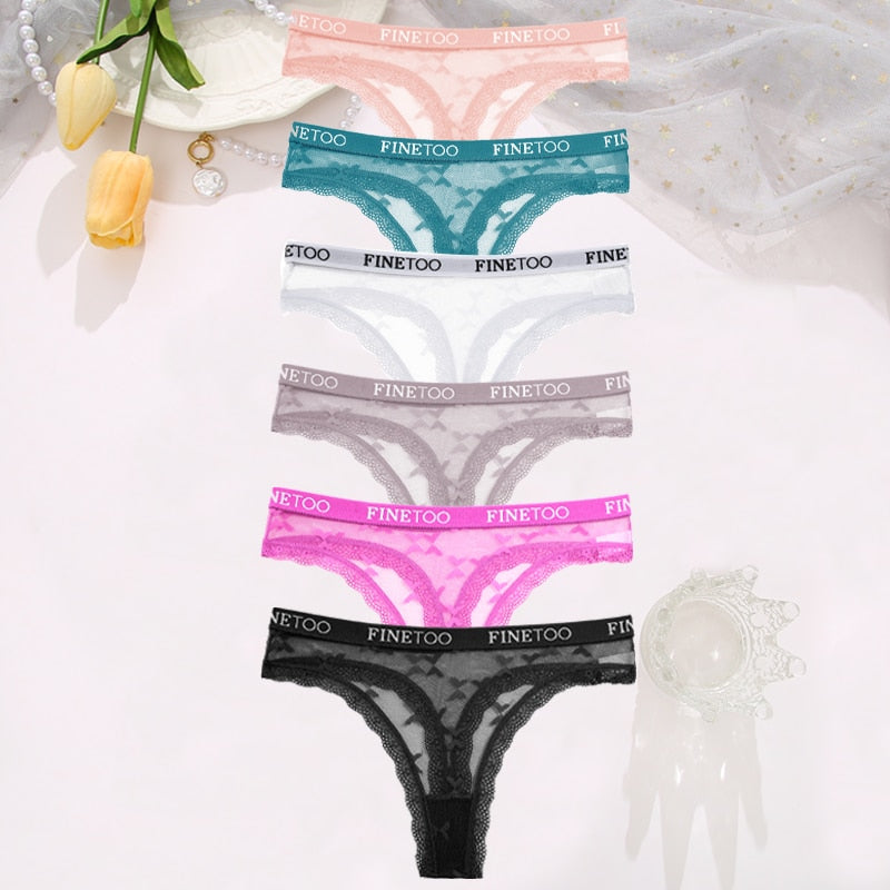 FINETOO Cotton Underwear for Women Sexy Lace Bikini India